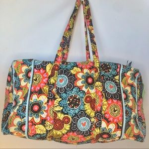 Disney Vera Bradley Mickey Flower Duffel Bag NWT